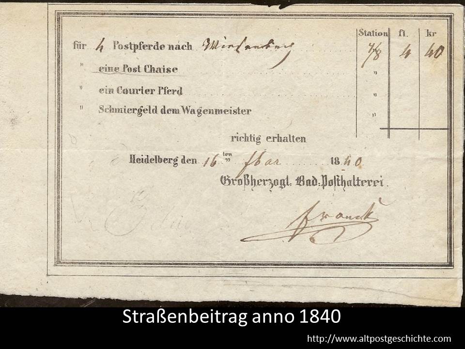 Unmittelbare Einführung eines Straßenbeitrags -wie hier anno 1840- droht