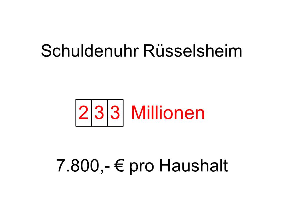 Schulden Rüsselsheim